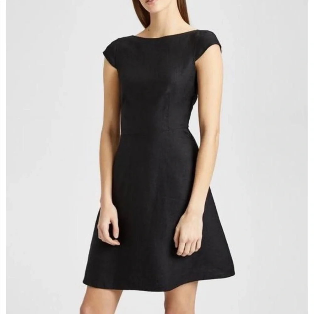 Theory Double-Faced Linen Cap Sleeve Dress - Picture 1 of 3